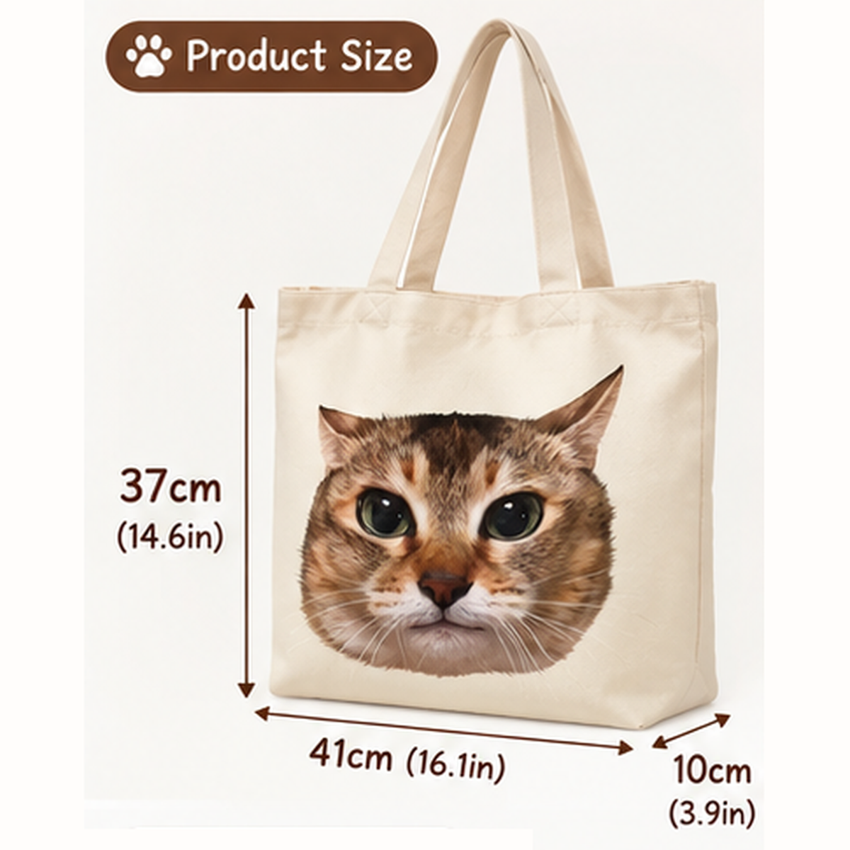 Meimei Cute Cat Canvas Tote Bag