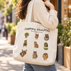 Meimei Cute Cat Canvas Tote Bag
