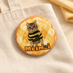 Cat Button Badge Set — 10 Unique Designs