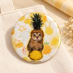 Cat Button Badge Set — 10 Unique Designs