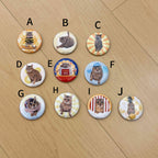 Cat Button Badge Set — 10 Unique Designs