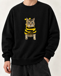 MEIMEI Bee Sweatshirt — Signature Graphic Black Crewneck