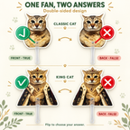 Cat True-or-False Fan Bundle with Hash Brown Fans & Meimei Stickers
