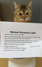 Meimei Paw Print Keepsake Set – Pet Fur Storage Vial, Custom Memorial Gift with Exclusive Meimei Custom Video