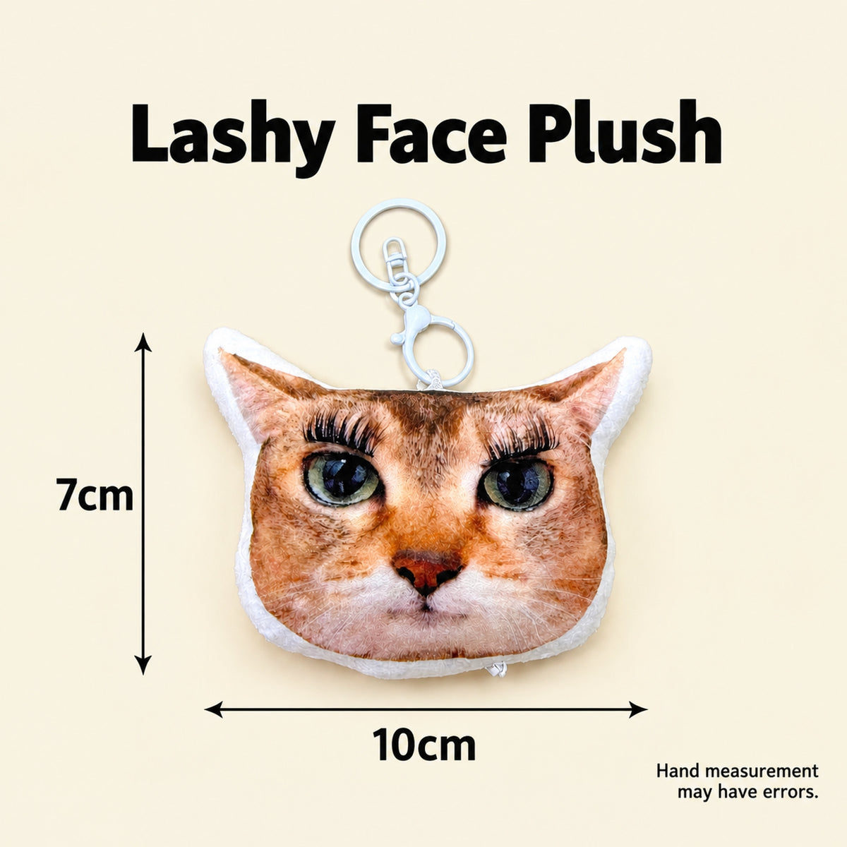 Meimie Plush Doll, Funny Interactive Stuffed Toy with Squeaker  -Lashy Face Plush