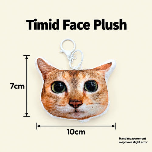 Meimie Plush Doll, Funny Interactive Stuffed Toy with Squeaker  -Timid Face Plush